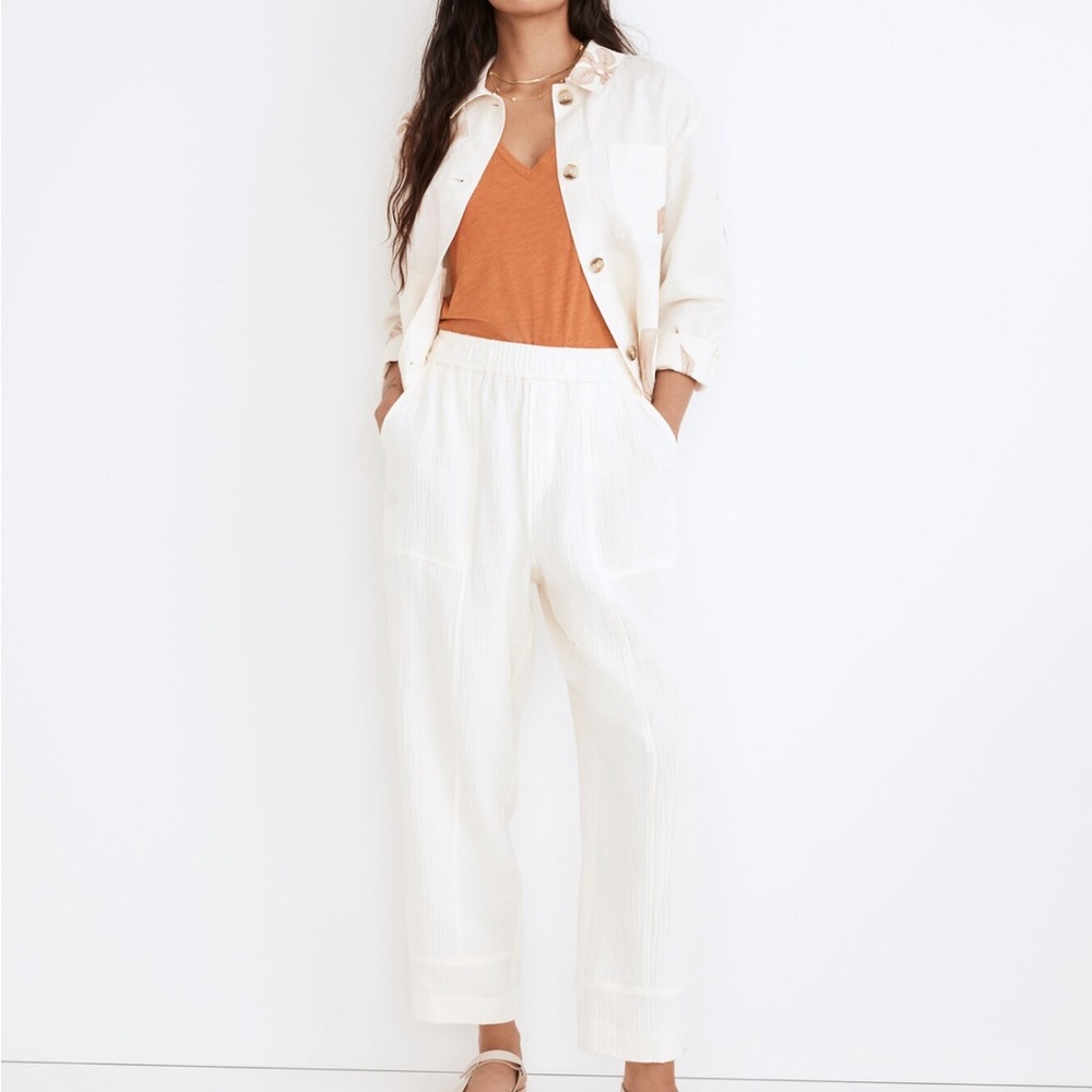 Madewell Cream Lightspun Pull-On Balloon Pants